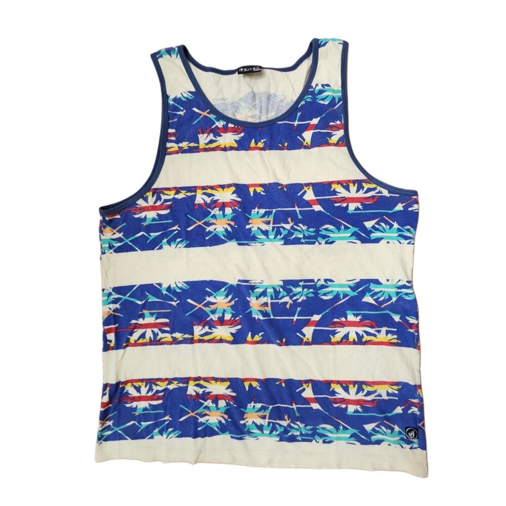 Genuine Volcom Tank Top Men’s Large Surf Skate Beach Theme Palms